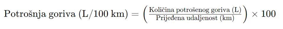 Kalkulator Potrošnje Goriva Bih